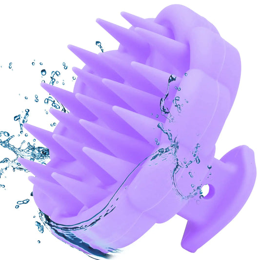 Shampoo Brush Hair Scalp Massager Head Scrubber for Stress Relax Solid Soft Silicone Shower Hair Brush for Women Men Kids Hair Growth